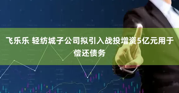 飞乐乐 轻纺城子公司拟引入战投增资5亿元用于偿还债务